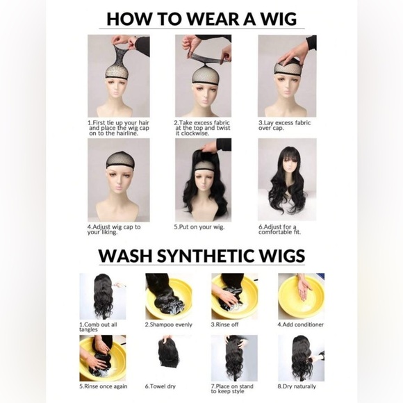 26 Inch Long Wave Curly Black Wig with Bangs density 200% - Picture 13 of 16